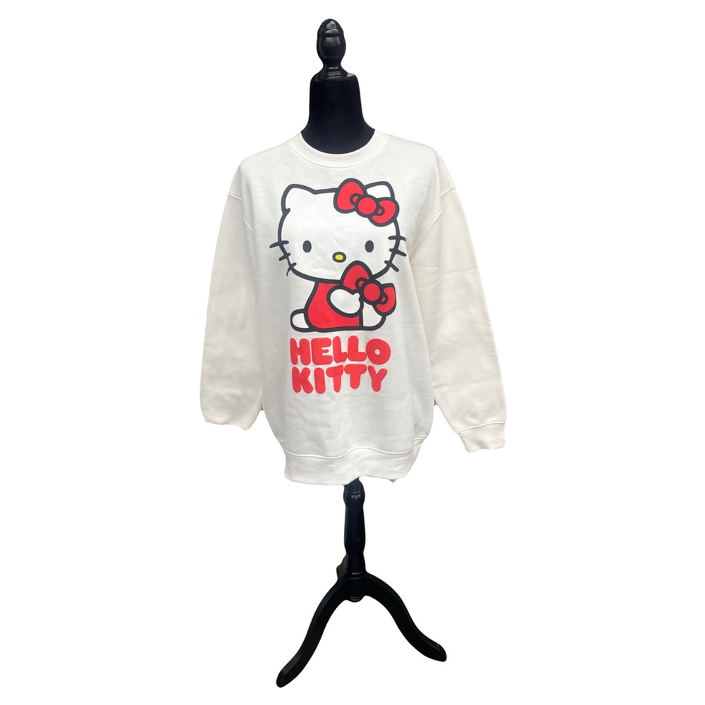 Sanrio Junior’s Hello Kitty Cozy Graphic Sweatshirt Size Medium Oversized
